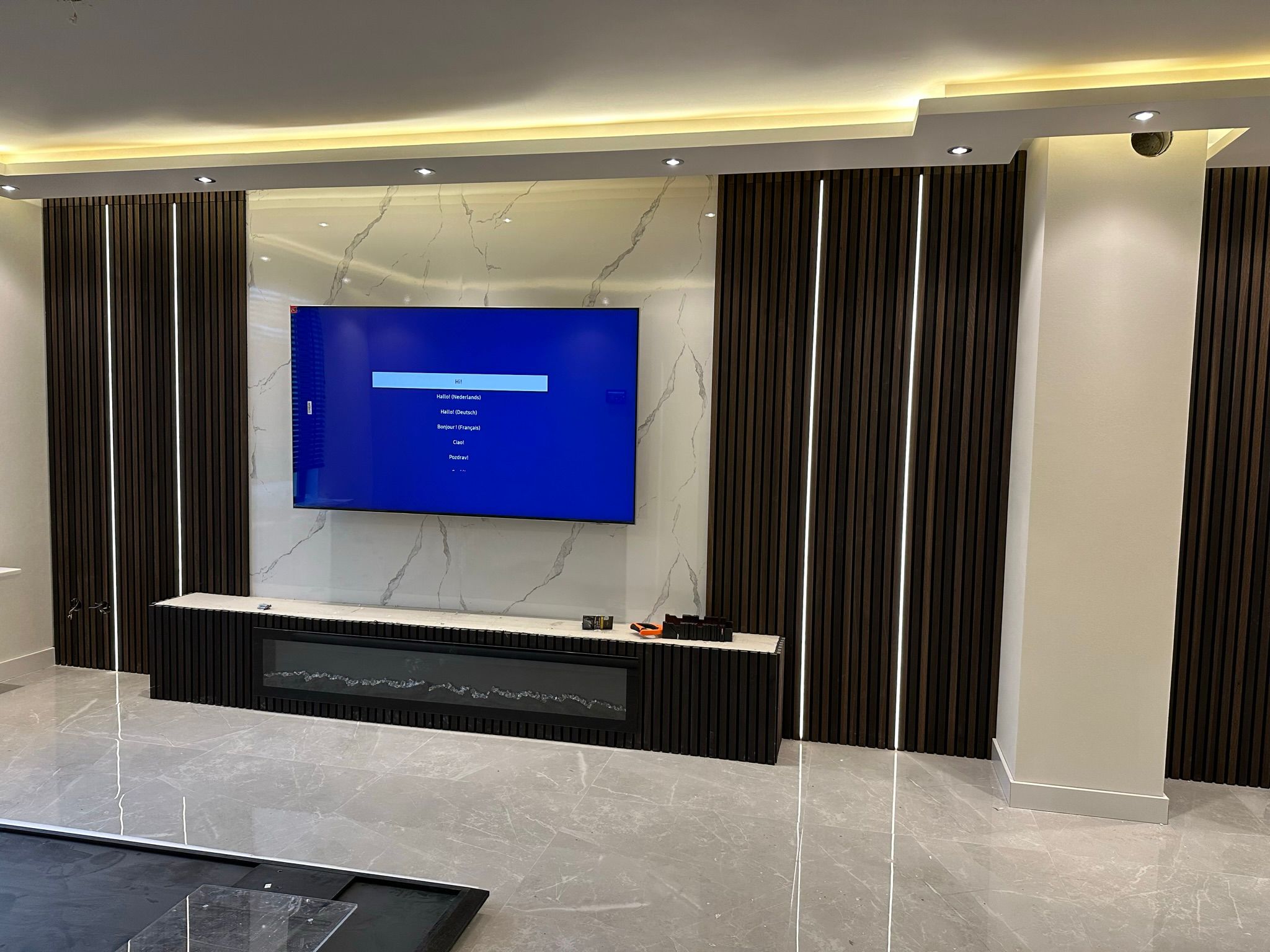 Venetian plaster finish